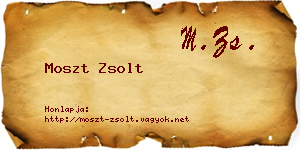 Moszt Zsolt névjegykártya